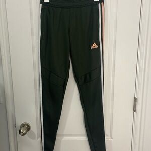 Adidas Pink and Green Track Pants with Tapered Fit